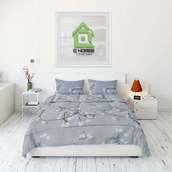 Q Homes Microfiber Super King Comforter 4Pcs Set