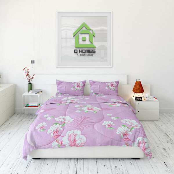 Q Homes Microfiber Super King Comforter 4Pcs Set