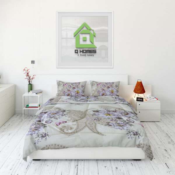 Q Homes Microfiber Super King Comforter 4Pcs Set