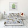 Q Homes Microfiber Super King Comforter 4Pcs Set