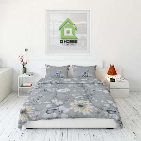 Q Homes Microfiber Super King Comforter 4Pcs Set