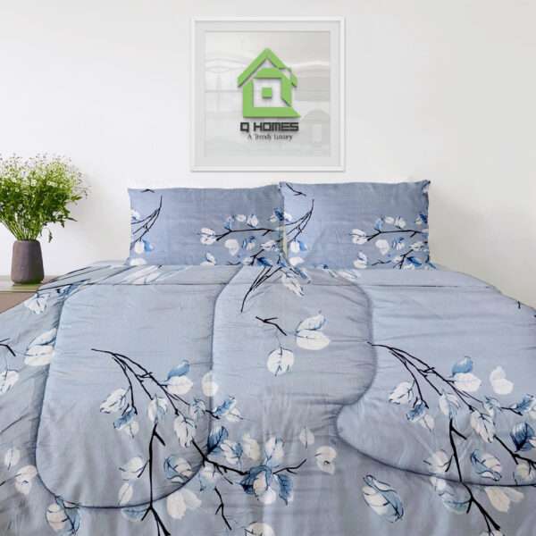 Q Homes Microfiber Super King Comforter 4Pcs Set - Image 2