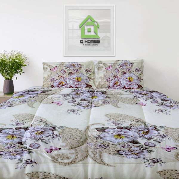 Q Homes Microfiber Super King Comforter 4Pcs Set - Image 2