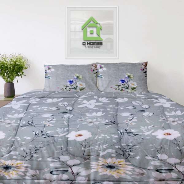 Q Homes Microfiber Super King Comforter 4Pcs Set - Image 2