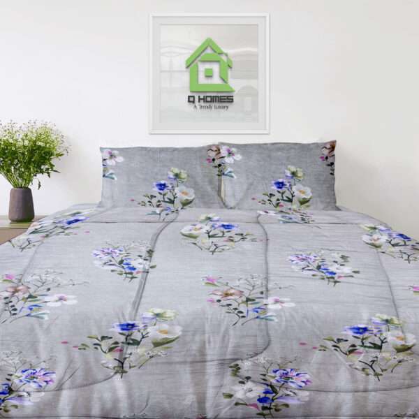 Q Homes Microfiber Super King Comforter 4Pcs Set - Image 2