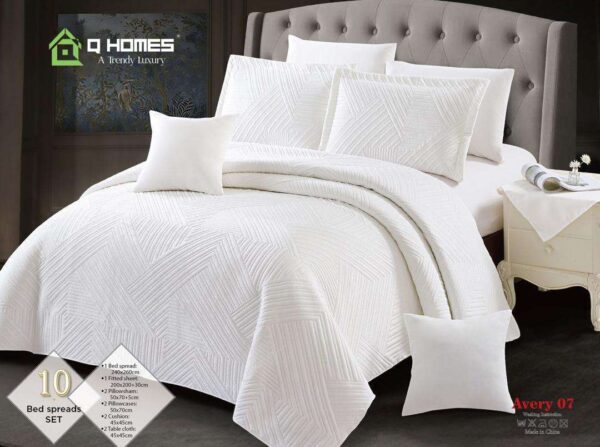 Super King Velvet Bed Spread 10 Pcs Set