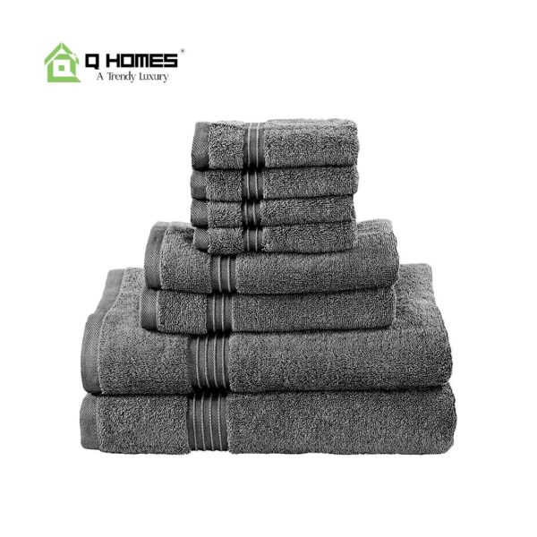 Cotton Pakistan Towels-Dark Gray - Image 2
