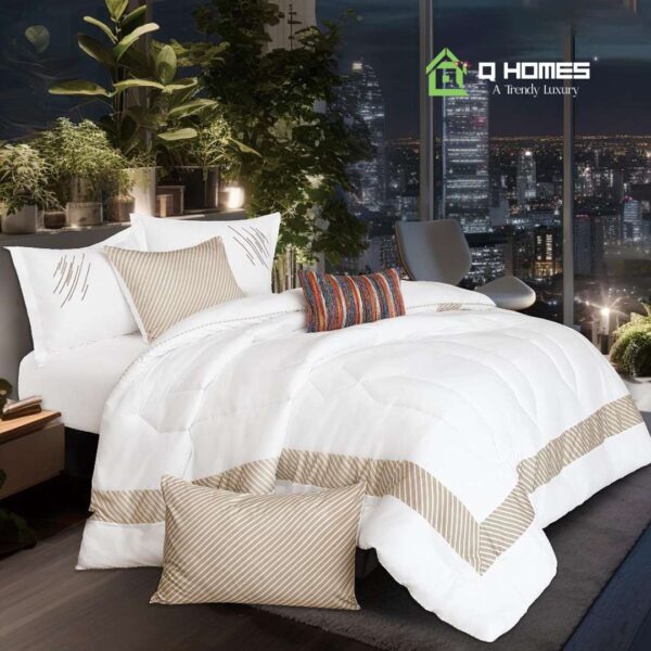 Cotton 7 Pcs Digital Print Comforter Set