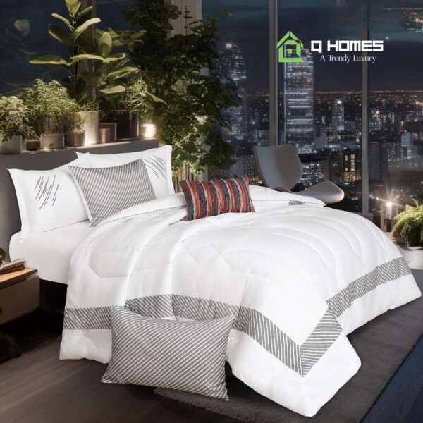 Cotton 7 Pcs Digital Print Comforter Set