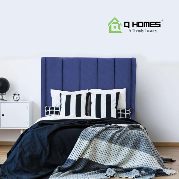 Head Board & Base - QF 202 - Navy Blue