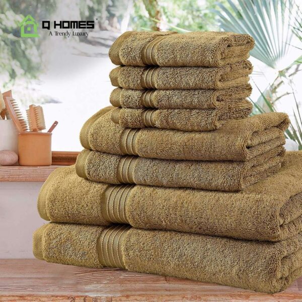 Cotton Pakistan Towels-Camel - Image 2