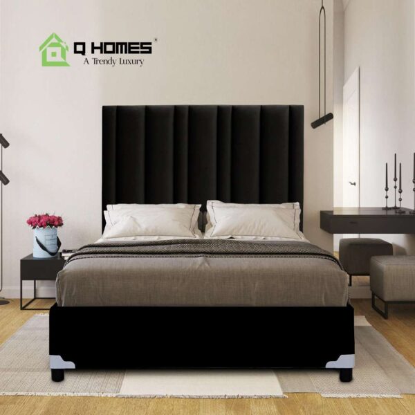 Head Board & Base - QF 214 - Black