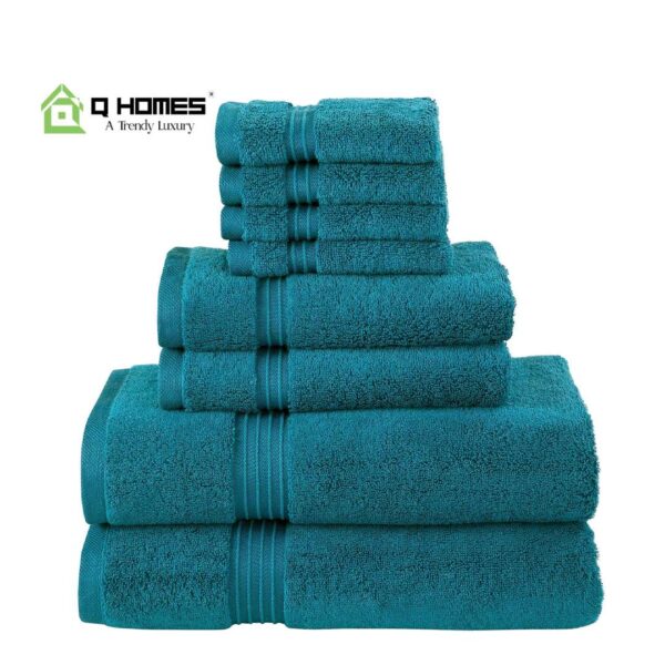 Cotton Pakistan Towels - Teal Blue - Image 2