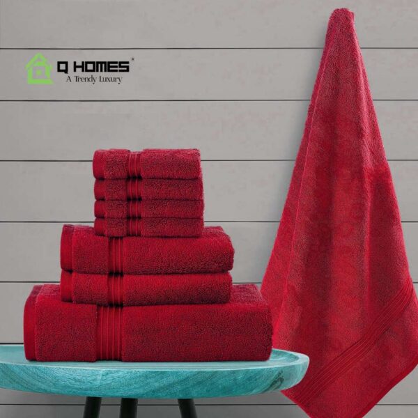 Cotton Pakistan Towels - Burgundy