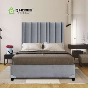 Head Board & Base - QF 214 - Light Gray