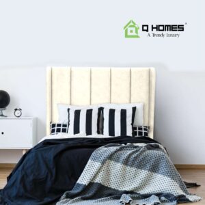 Head Board & Base - QF 202 - Cream Color