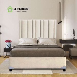 Head Board & Base - QF 214 - Cream