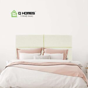 Head Board & Base - QF 213 - Cream