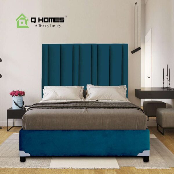 Head Board & Base - QF 214 - Navy Blue