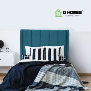 Head Board & Base - QF 202 - Navy Blue
